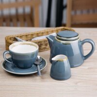 Olympia Kiln Cappuccinotassen + Untertassen Ozean - 23cl - Porzellan - 6 Sets