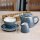 Olympia Kiln Cappuccinotassen + Untertassen Ozean - 23cl - Porzellan - 6 Sets