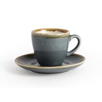 Olympia Kiln Espressotassen + Untertassen Ozean - 8,5cl - Porzellan - 6 Sets