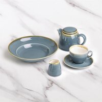 Olympia Kiln Espressotassen + Untertassen Ozean - 8,5cl - Porzellan - 6 Sets