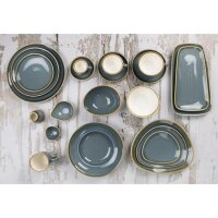 Olympia Kiln Espressotassen + Untertassen Ozean - 8,5cl - Porzellan - 6 Sets