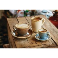Olympia Kiln Cappuccinotassen + Untertassen Ozean - 34cl - Porzellan - 6 Sets