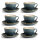 Olympia Kiln Cappuccinotassen + Untertassen Ozean - 34cl - Porzellan - 6 Sets