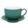 Olympia Cafe Cappuccinotassen + Untertassen - 34cl - 12 Sets - aqua