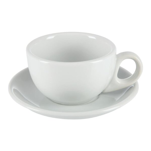 Olympia Athena Kaffeetassen + Untertassen - stapelbar - 200 ml - 24 Sets
