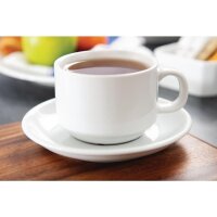 Olympia Athena Kaffeetassen + Untertassen - stapelbar - 200 ml - 24 Sets