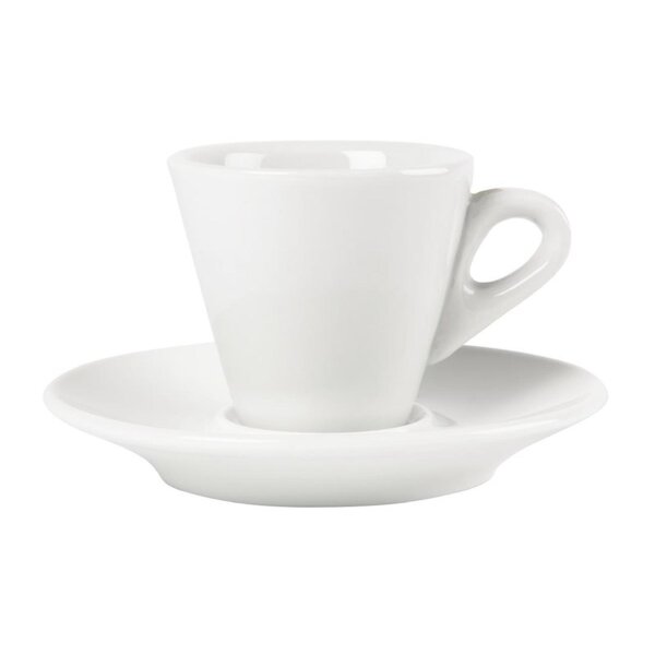 Olympia Whiteware Espressotassen + Untertassen - 6cl - 12 Sets