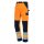 Nitras Motion Tex Viz lange Warnschutz-Arbeitshose | orange | Gr. 62