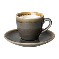 Olympia Kiln Espressotassen + Untertassen Rauch - 8,5cl -...