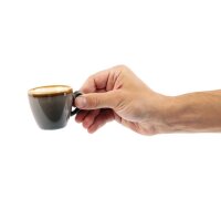 Olympia Kiln Espressotassen + Untertassen Rauch - 8,5cl - Porzellan - 6 Sets