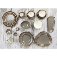 Olympia Kiln Espressotassen + Untertassen Rauch - 8,5cl - Porzellan - 12 Sets
