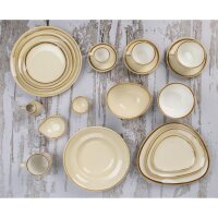 Olympia Kiln Cappuccinotassen + Untertassen Sandstein - 23cl - 6 Sets