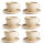 Olympia Kiln Cappuccinotassen + Untertassen Sandstein - 23cl - 6 Sets
