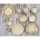 Olympia Kiln Cappuccinotassen + Untertassen Sandstein - 34cl - Porzellan - 6 Sets