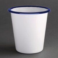 Olympia emaillierte Becher - weiß-blau - 31cl - 12 Becher