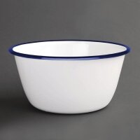 Olympia emaillierte Dessertschalen - weiß-blau -...