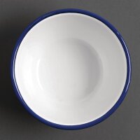 Olympia emaillierte Dessertschalen - weiß-blau - 7,5cm - 12 Schalen