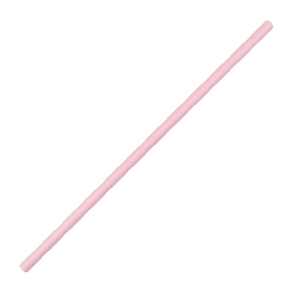 Fiesta Compostable kompostierbare Papierstrohhalme - rosa - 2500 Trinkhalme