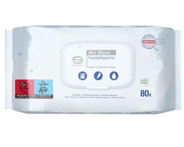 forma-care sensitive Wet Wipes Feuchtpflegetücher - 80 Tücher - 12 Flowpacks