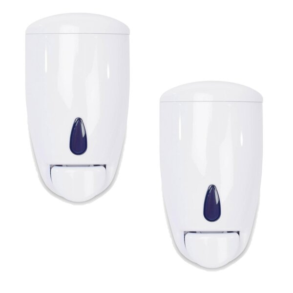 Seifenspender Quicky - Kunststoff - 500 ml - weiß - 2 Wandspender
