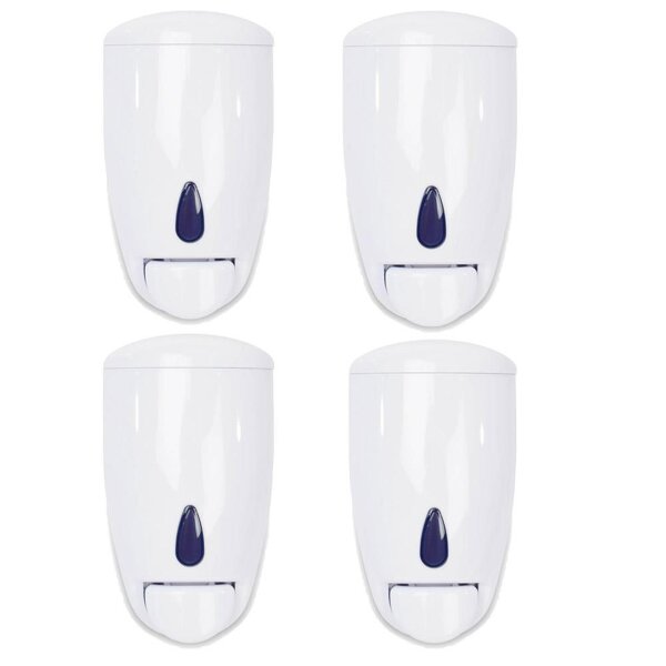 Seifenspender Quicky - Kunststoff - 500 ml - weiß - 4 Wandspender