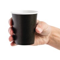 Fiesta Einwandige Heißgetränkebecher - schwarz - 230ml - 2000 Kaffeebecher