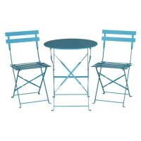 Bolero klappbare Terrassenstühle + Tisch - Stahl -...