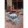 Bolero klappbare Terrassenstühle + Tisch - Stahl - blau - 2 Stühle + 1 Tisch