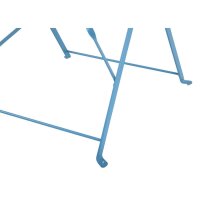 Bolero quadratischer Tisch + 2 Klappstühle - Stahl - blau - 1 Set