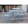 Bolero quadratischer Tisch + 2 Klappstühle - Stahl - blau - 1 Set