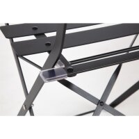 Bolero quadratischer Tisch + 2 Klappstühle - Stahl - schwarz - 1 Set