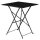 Bolero quadratischer Tisch + 2 Klappstühle - Stahl - schwarz - 1 Set