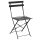 Bolero quadratischer Tisch + 2 Klappstühle - Stahl - schwarz - 1 Set