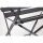 Bolero quadratischer Tisch + 2 Klappstühle - Stahl - schwarz - 1 Set