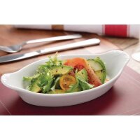 Olympia Whiteware Gratinschalen - weiß - 20,4 x 11,5cm - 12 Stück - Porzellan