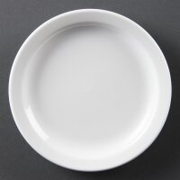 Olympia Whiteware rechteckige Servierteller - 20 x 13cm - 12 Teller - Porzellan