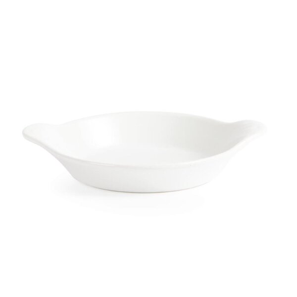 Olympia Whiteware runde Gratinschalen - weiß - 17cm - 12 Stück - Porzellan