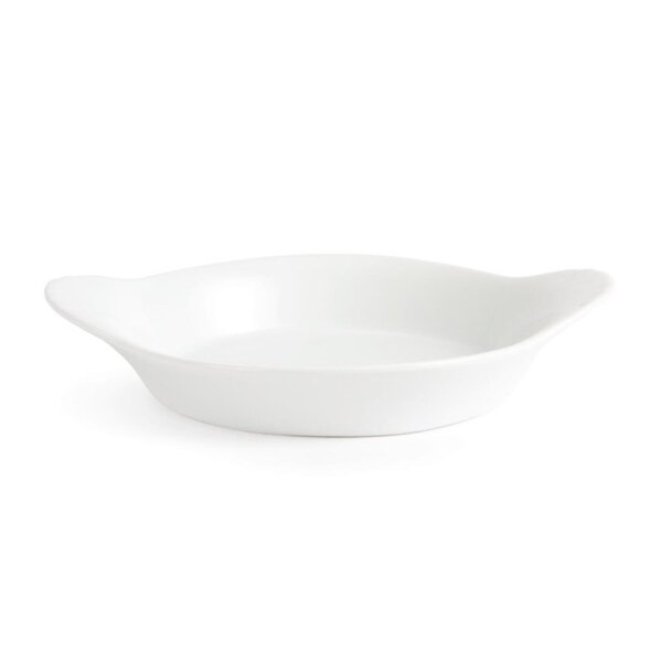 Olympia Whiteware runde Gratinschalen - weiß - 19,2cm - 12 Stück - Porzellan