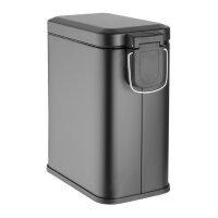 Jantex Schmaler Waschraum Mülleimer - Schwarz - 5 L - Abfallbehälter - Stahl