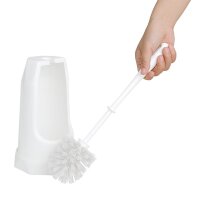 Jantex Runde Toilettenbürste & Halter - Weiß - Kunststoff - 5 Bürsten