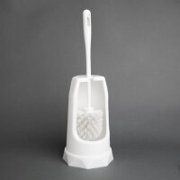 Jantex Runde Toilettenbürste & Halter - Weiß - Kunststoff - 5 Bürsten