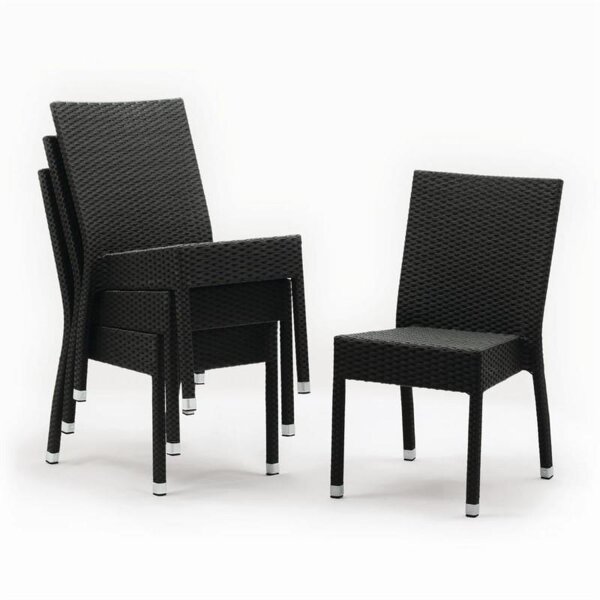 Bolero Rattanstühle - anthrazit - stapelbar - 8 Gartenstühle
