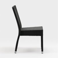 Bolero Rattanstühle - anthrazit - stapelbar - 8 Gartenstühle