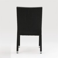 Bolero Rattanstühle - anthrazit - stapelbar - 8 Gartenstühle