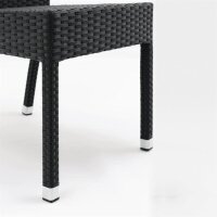 Bolero Rattanstühle - anthrazit - stapelbar - 8 Gartenstühle