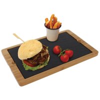 Olympia Schieferplatten + Olympia Holzbrett - 33 x 21cm -...