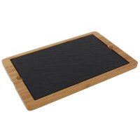 Olympia Schieferplatten + Olympia Holzbrett - 33 x 21cm - 4 Sets