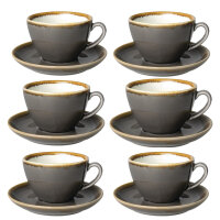 Olympia Kiln Cappuccinotassen + Untertassen Rauch - 34cl...