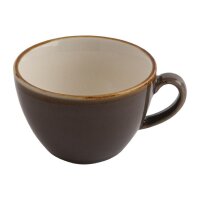 Olympia Kiln Cappuccinotassen + Untertassen Rauch - 34cl - Porzellan - 6 Sets