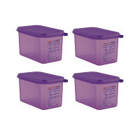 Araven GN1/4 Lebensmittelbehälter aus Silikon - 4,3L...